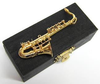 Saxophon in Schatulle 8cm